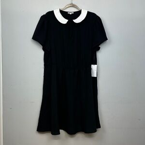 NWT Unique Vintage Black Peter Pan Collar Retro Dress Sz 1X